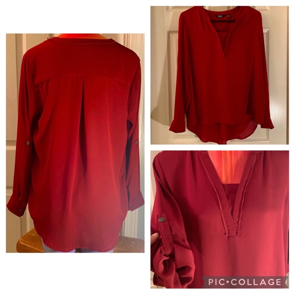 Simply Vera Vera Wang Tops - SIMPLY VERA VERA WANG Red Blouse